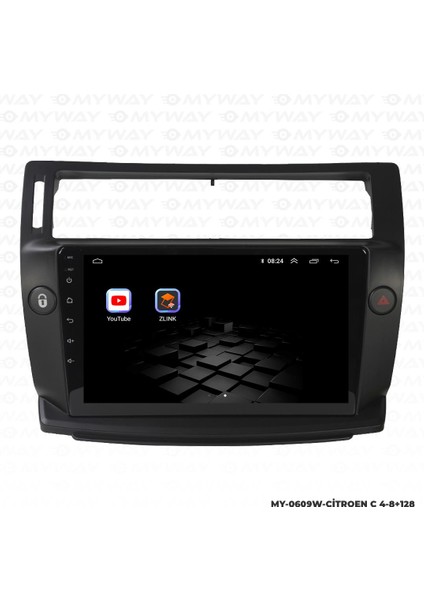 Araç Multimedya Citroen C4 Android 12 Carplay 4gb Ram + 64GB HDD Navigasyon Ekran Myw