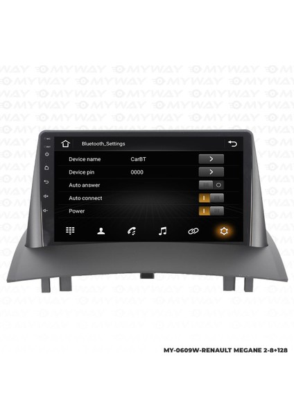 Araç Multimedya Renault Megane 2 Android 12 Carplay 4gb Ram + 64GB HDD Navigasyon Ekran Myw modelleri