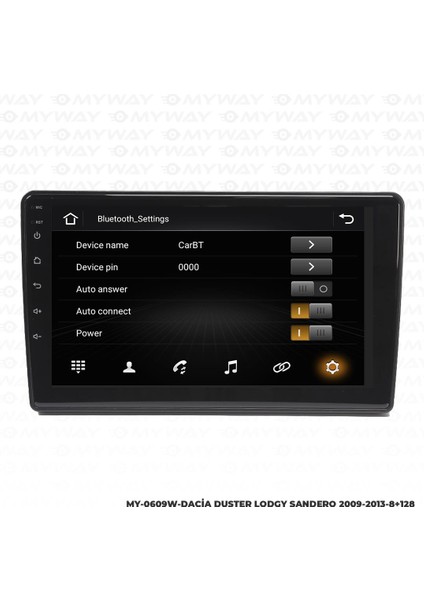 Araç Multimedya Dacia Duster Android 12 Carplay 4gb Ram + 64GB HDD 2009-2013 Navigasyon Ekran Myw modelleri