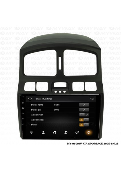 Araç Multimedya Kia Sportage Android 12 Carplay 4gb Ram + 64GB HDD 2005 Navigasyon Ekran Myw modelleri