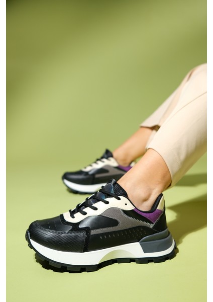 Blaj Siyah Mor Kadın Spor Ayakkabı fiyatları