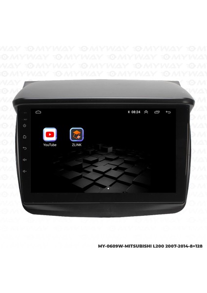 Araç Multimedya Mitsubishi L200 Android 12 Carplay 4gb Ram + 64GB HDD 2007-2014 Navigasyon Ekran Myw