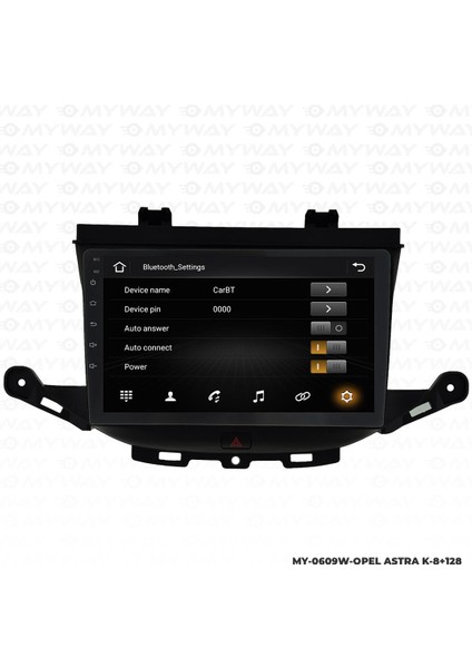 Araç Multimedya Opel Astra K Android 12 Carplay 4gb Ram + 64GB HDD Navigasyon Ekran Myw modelleri