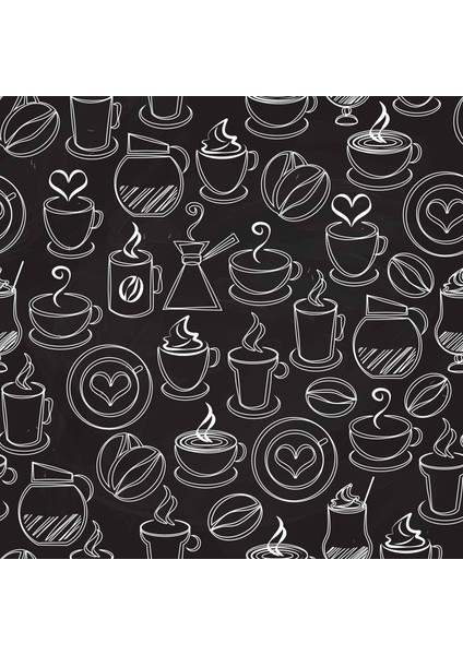 Kahve Temalı Cafe Duvar Kağıdı Baskı