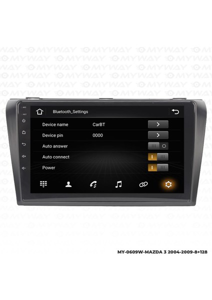 Araç Multimedya Mazda 3 Android 12 Carplay 4gb Ram + 64GB HDD 2004-2009 Navigasyon Ekran Myw modelleri