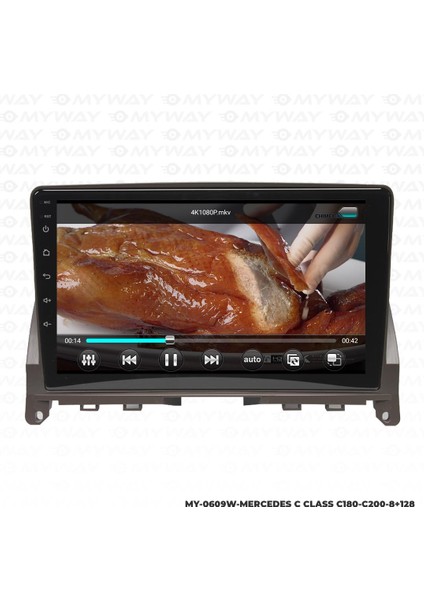 Araç Multimedya Mercedes C180 Android 12 Carplay 4gb Ram + 64GB HDD Navigasyon Ekran Myw