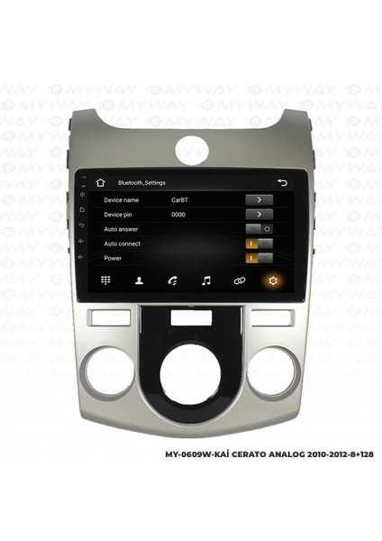 Araç Multimedya Kia Cerato Android 12 Carplay 4gb Ram + 64GB HDD Analog Navigasyon Ekran Myw modelleri