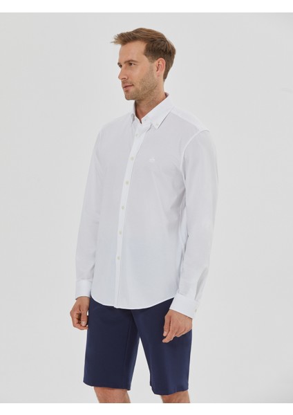 Erkek Modern Fıt Gömlek-Beyaz fiyatları