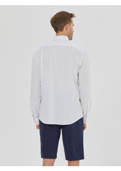 Erkek Modern Fıt Gömlek-Beyaz fırsatları