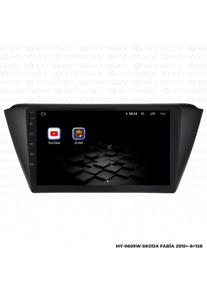 Araç Multimedya Skoda Fabia Android 12 Carplay 4gb Ram + 64GB HDD Navigasyon Ekran Myw