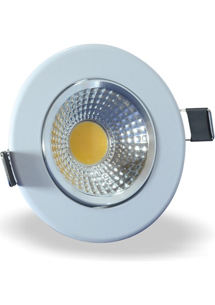 5W Yuvarlak Cob LED Armatür Beyaz Kasa Günışığı