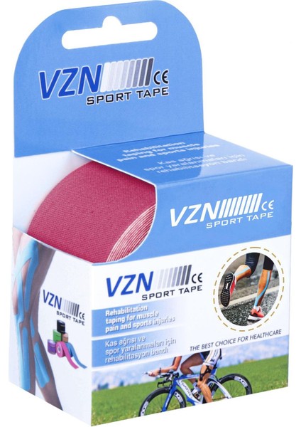 Sporttape Pembe Kinezyo Bandı Sporcu Kas Bandı 5cmx5mt