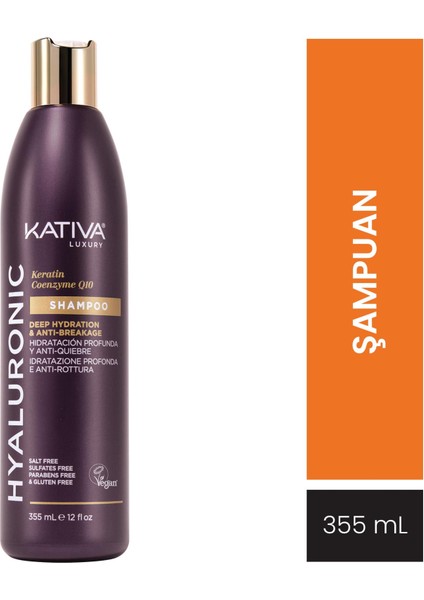 Hyaluronic Shampoo 355 ml - Derin Nem Sağlayan Kırılma Önleyici Şampuan