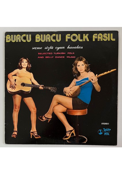 Burcu Burcu Folk Fasıl Seçme Sözlü Oyun Havaları Lp Plak (Orjnal 1985 Dönem Baskı Plak)