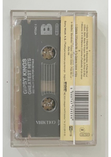 Gipsy Kings Greatest Hits Kaset (Orjnal Dönem Baskı Kaset) fiyatları