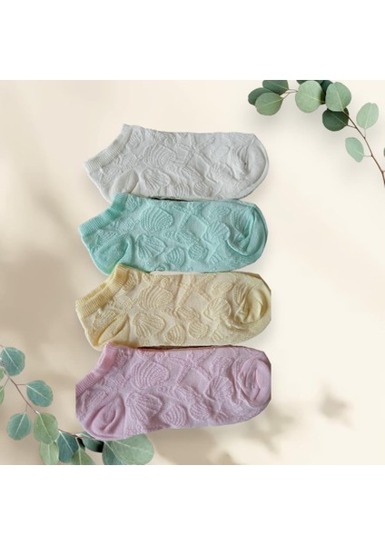4 Çift Sevimli Desenli Kadın Patik Dikişli Retro Düşük Kesim Ayak Bileği Sox Örgü Ince Kristal Ipek Çorap 36-41 fiyatları