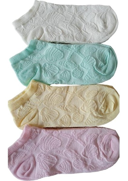 4 Çift Sevimli Desenli Kadın Patik Dikişli Retro Düşük Kesim Ayak Bileği Sox Örgü Ince Kristal Ipek Çorap 36-41 modelleri