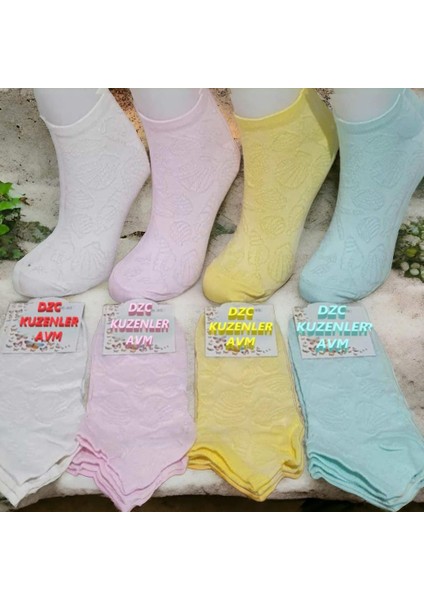 4 Çift Sevimli Desenli Kadın Patik Dikişli Retro Düşük Kesim Ayak Bileği Sox Örgü Ince Kristal Ipek Çorap 36-41 fırsatları