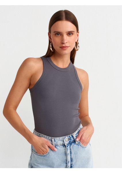 20842 Fitilli Halter Yaka Atlet-Füme