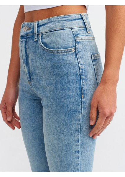 71491 Tint Yıkama Flare Denim Pantolon-Tint