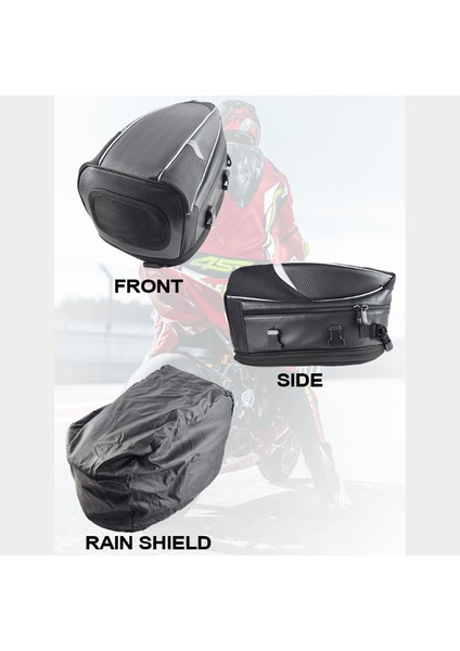 Motosiklet Sürme Su Geçirmez Arka Koltuk Çantası Motosiklet Kask Kuyruk Çantası Sırt Çantası (Yurt Dışından) fırsatları