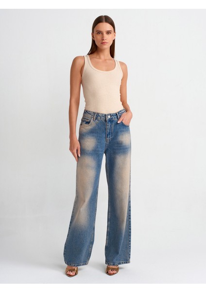 71474 Tint Yıkama Baggy Denim Pantolon-Tint