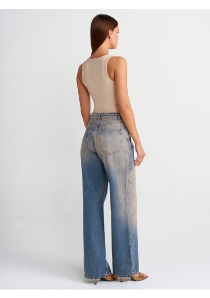 71474 Tint Yıkama Baggy Denim Pantolon-Tint