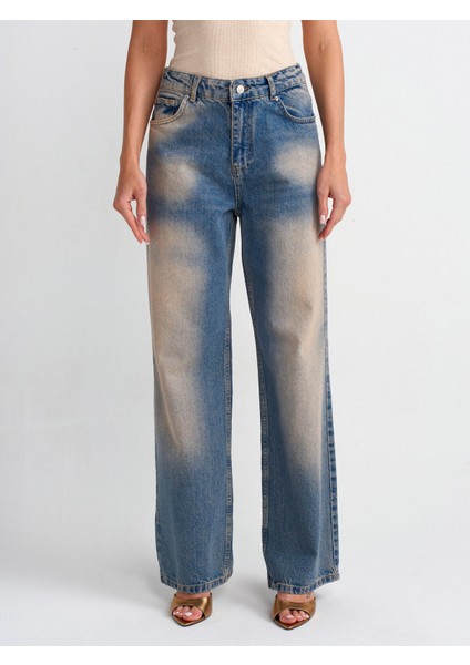 71474 Tint Yıkama Baggy Denim Pantolon-Tint