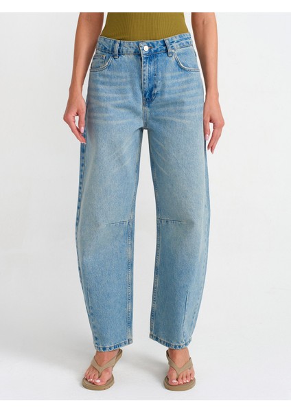 71465 Sasonlu Balon Denim Pantolon-Tint modelleri