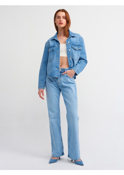 50719 Cepli Denim Gömlek-Mavi modelleri