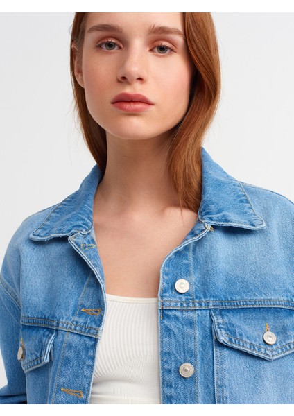 50719 Cepli Denim Gömlek-Mavi fırsatları