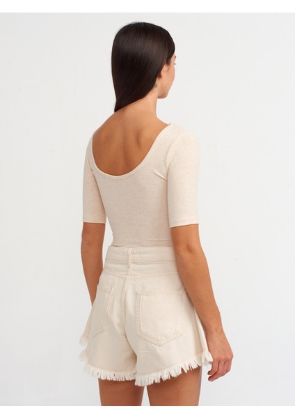 20845 Kısa Kollu Bodysuit-Bej Melanj fiyatları