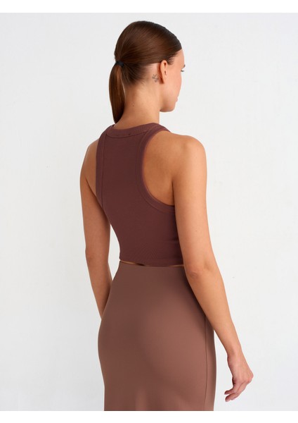 20810 Crop Top-Kahve