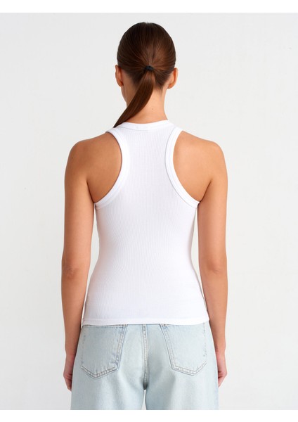 20842 Fitilli Halter Yaka Atlet-Beyaz fiyatları