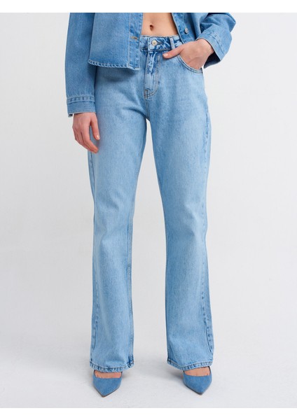 71463 Düşük Bel Flare Denim Pantolon-Mavi modelleri