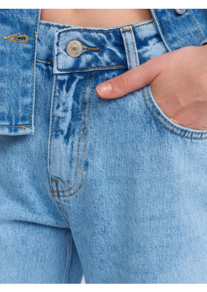 71463 Düşük Bel Flare Denim Pantolon-Mavi fırsatları
