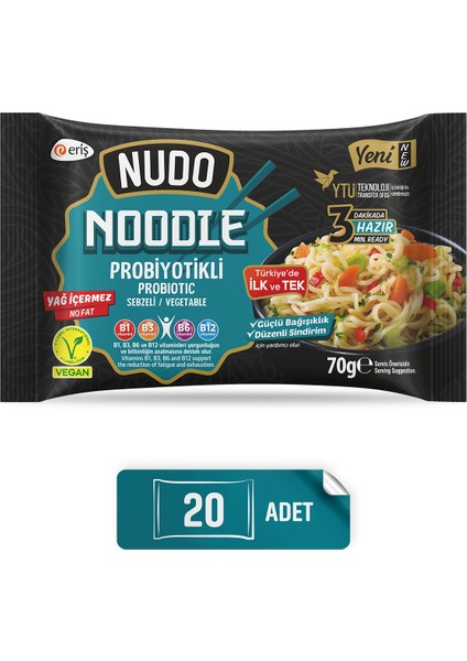 20'li Probiyotikli Sebzeli Noodle Poşet 70 gr