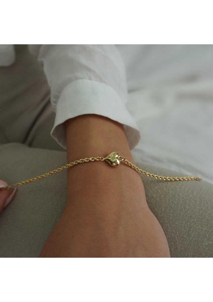 Burgu Zincir Kalp Bileklik modelleri