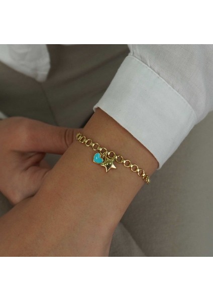 Yıldız Kalp Charm Bileklik fırsatları