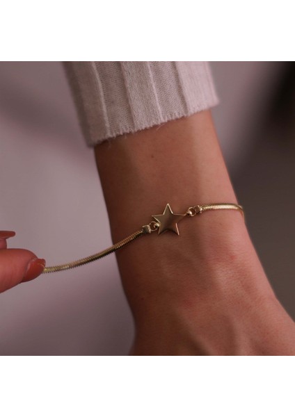 Balık Sırtı Yıldız Bileklik