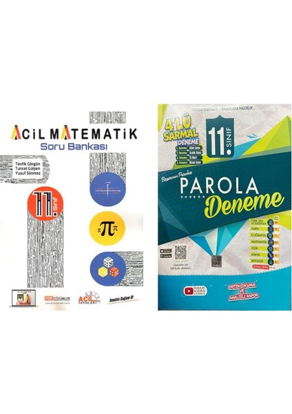 11. Sınıf Matematik Soru Bankası ve Evrensel 4 Lü Deneme Seti 2 Kitap