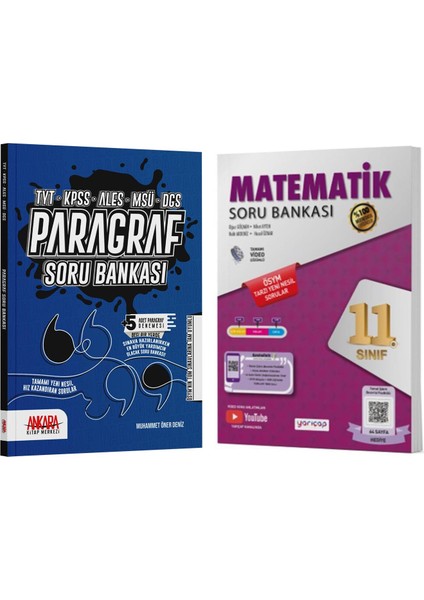 11.sınıf Matematik ve Akm Paragraf Soru Bankası Seti 2 Kitap