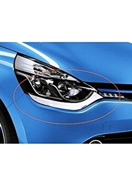 Renault Clio 4 HB Krom Far Kaşı 2 prç 2012-2016 Model Arası Uyumlu Paslanmaz Çelik