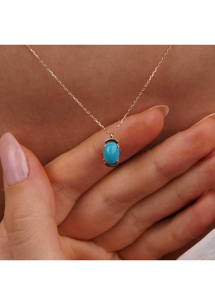 Oval Firuze Kolye fiyatları