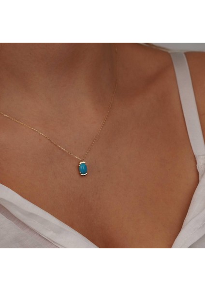 Oval Firuze Kolye fırsatları