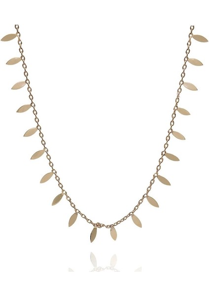 Mini Yaprak Sıralı Kolye