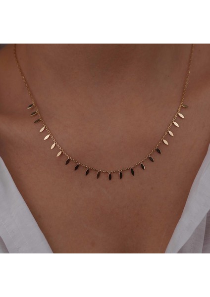 Mini Yaprak Sıralı Kolye fiyatları