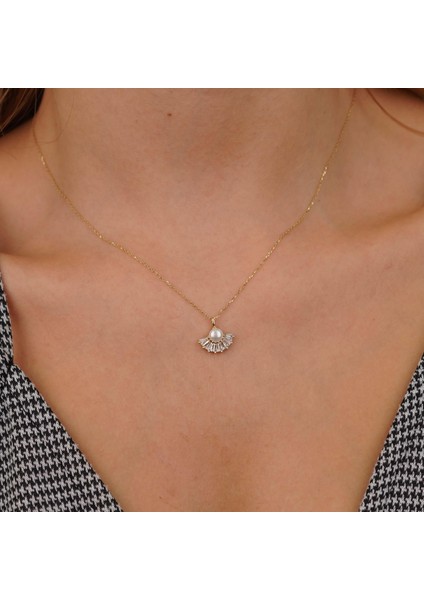 İncili Yelpaze Kolye modelleri