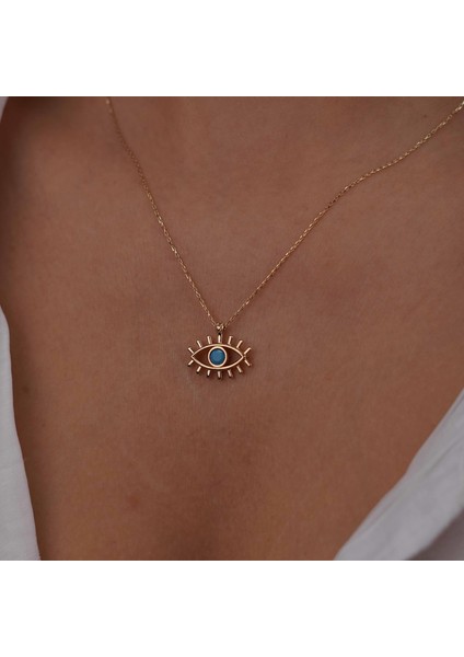 Kirpik Firuze Kolye modelleri