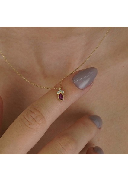 Mini Kırmızı Damla Kolye fiyatları